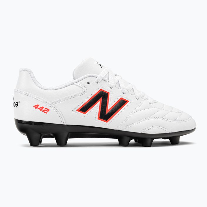 Buty piłkarskie dziecięce New Balance 442 v2 Academy JNR FG white 2