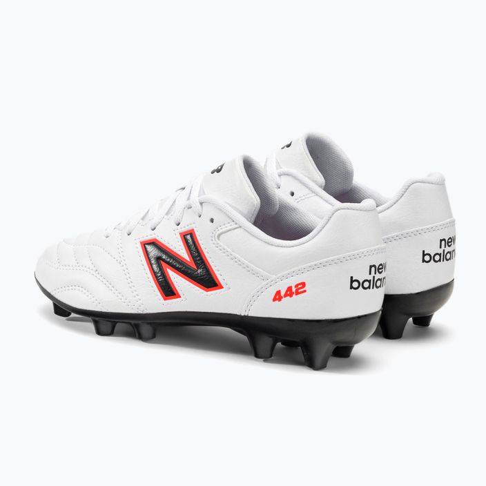 Buty piłkarskie dziecięce New Balance 442 v2 Academy JNR FG white 3