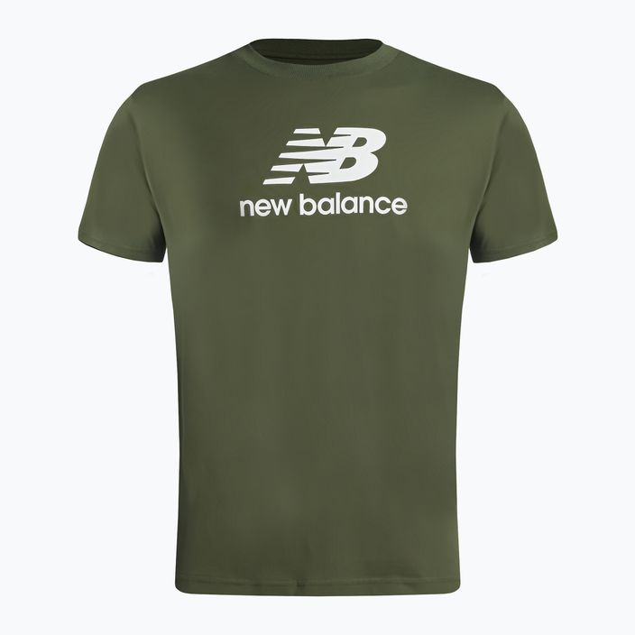 Koszulka męska New Balance Essentials Stacked Logo deep olive green 5