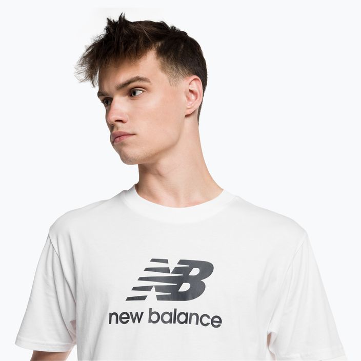 Koszulka męska New Balance Essentials Stacked Logo white 4