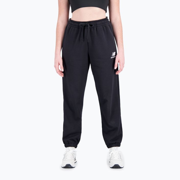 Spodnie damskie New Balance Essentials Stacked Logo French black