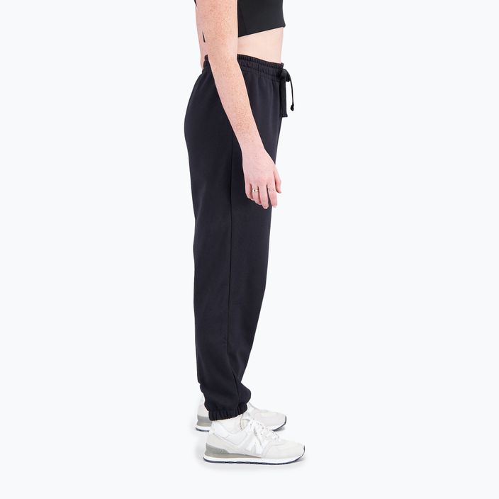 Spodnie damskie New Balance Essentials Stacked Logo French black 2