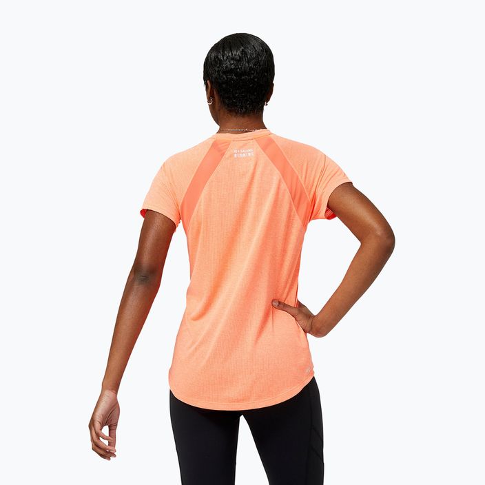 Koszulka do biegania damska New Balance Impact Run neon dragonfly 3