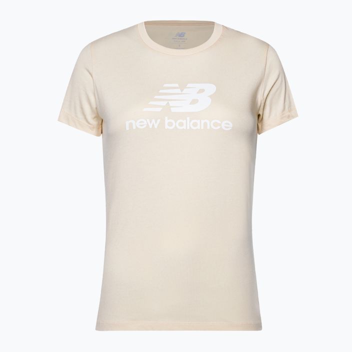 Koszulka damska New Balance Essentials Stacked Logo tm cream 5