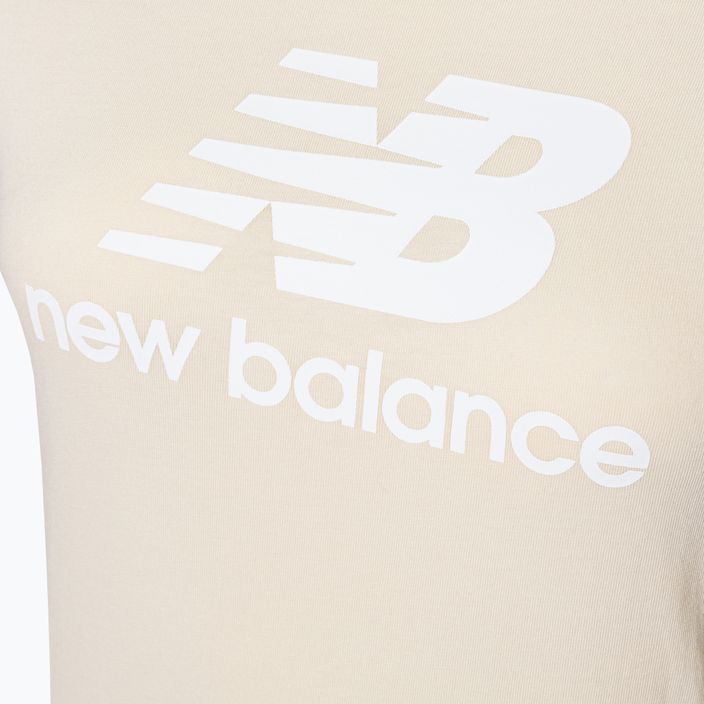 Koszulka damska New Balance Essentials Stacked Logo tm cream 7