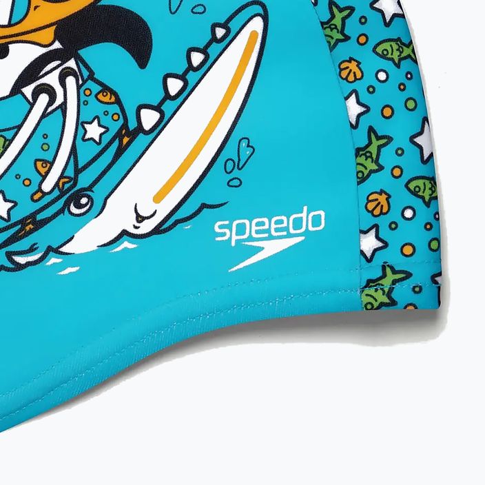 Czepek pływacki dziecięcy Speedo Printed Polyester blue/green 3