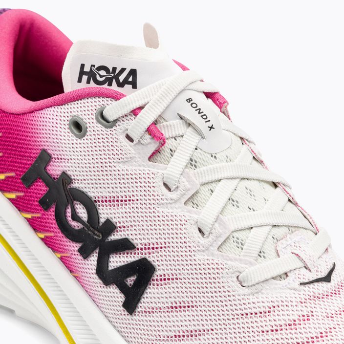 Buty do biegania damskie HOKA Bondi X blanc de blanc/pink yarrow 8