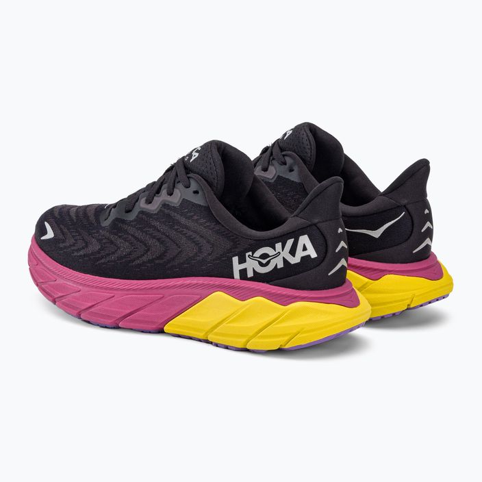 Buty do biegania damskie HOKA Arahi 6 black/pink yarrow 4