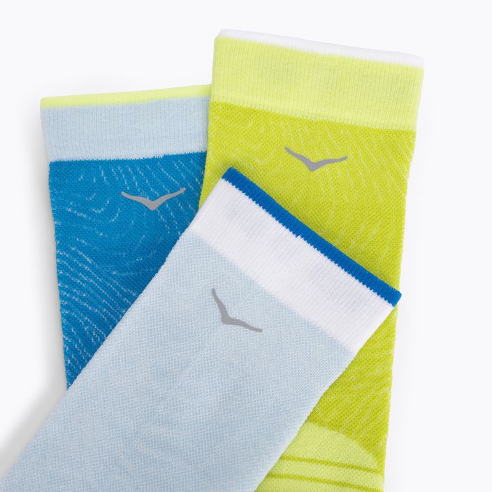 Skarpety do biegania HOKA Crew Run Sock 3 pary diva blue/ice water/evening primrose 8