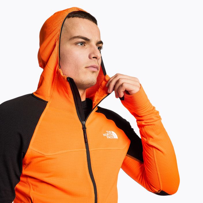 Bluza trekkingowa męska The North Face Bolt Polartec Hoodie shocking orange/black 4