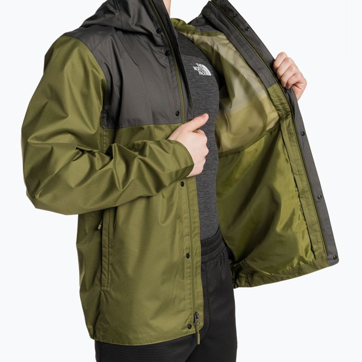 Kurtka przeciwdeszczowa męska The North Face Quest Zip-In forest olive/asphalt grey 5