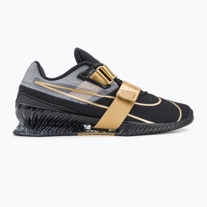 Buty do podnoszenia ciężarów Nike Romaleos 4 black/metallic gold white 2