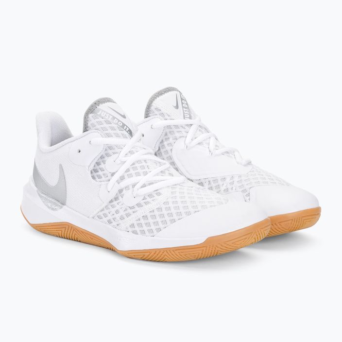 Buty do siatkówki Nike Zoom Hyperspeed Court SE white/metalic silver gum 4