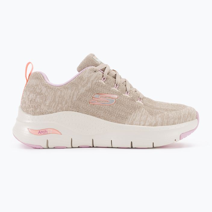 Buty damskie SKECHERS Arch Fit Comfy Wave taupe/multi 2