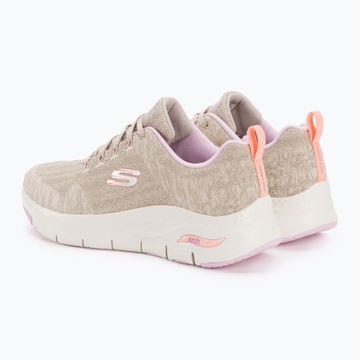 Buty damskie SKECHERS Arch Fit Comfy Wave taupe/multi 3