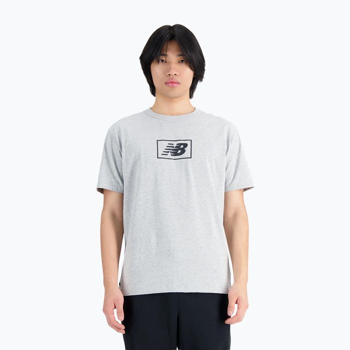 Koszulka męska New Balance Essentials Logo athletic grey