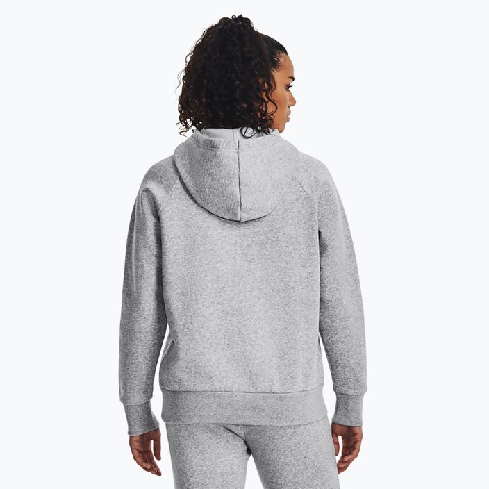 Bluza damska Under Armour Rival Fleece Hoodie mod gray light heather/white 3