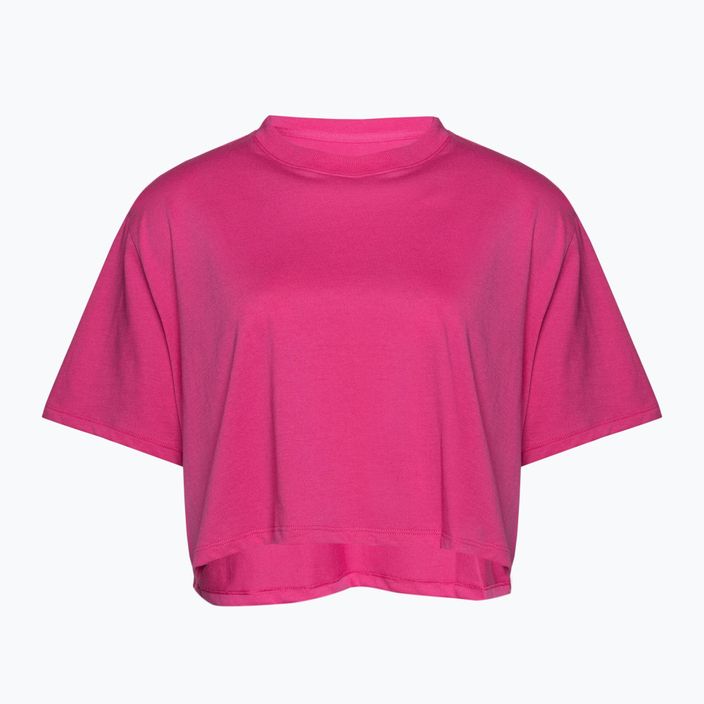 Koszulka treningowa damska Under Armour Campus Boxy Crop astro pink/black