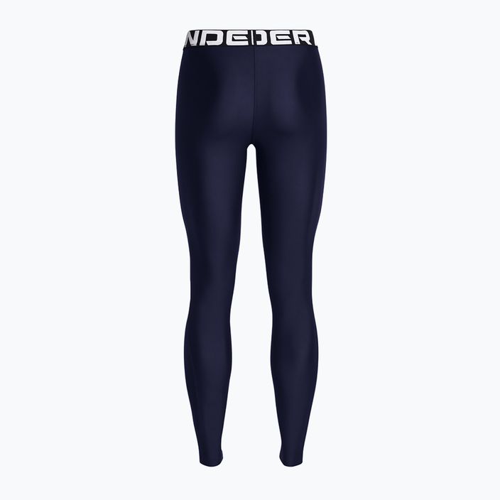 Legginsy damskie Under Armour HeatGear midnight navy/white 2