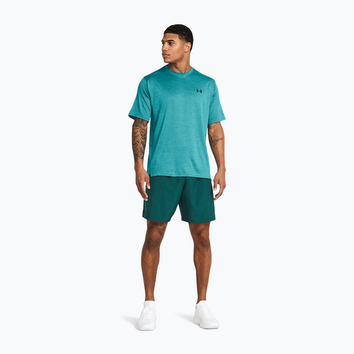 Spodenki treningowe męskie Under Armour Woven Wordmark hydro teal/radial turquoise 2