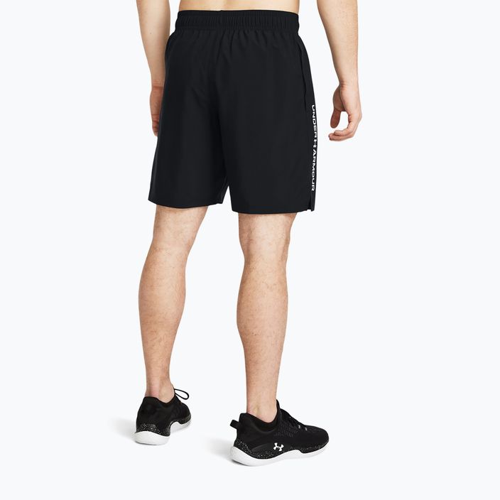 Spodenki treningowe męskie Under Armour Woven Wordmark black/white 3