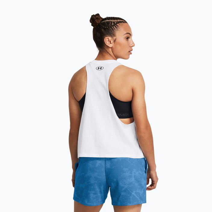 Tank top treningowy damski Under Armour Project Rock Underground white/black/phoenix 2