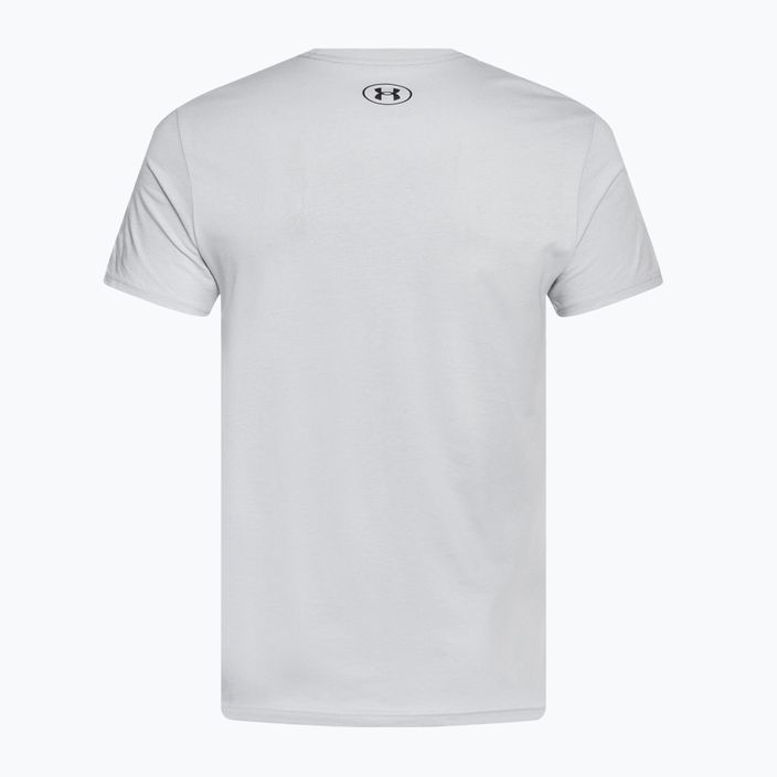 Koszulka męska Under Armour Colorblock Wordmark mod gray/black 4