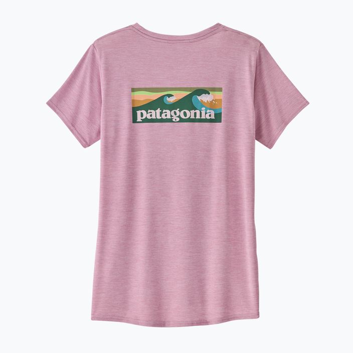 Koszulka damska Patagonia Cap Cool Daily Graphic Shirt Waters boardshort logo/milkweed mauve x-dye 4