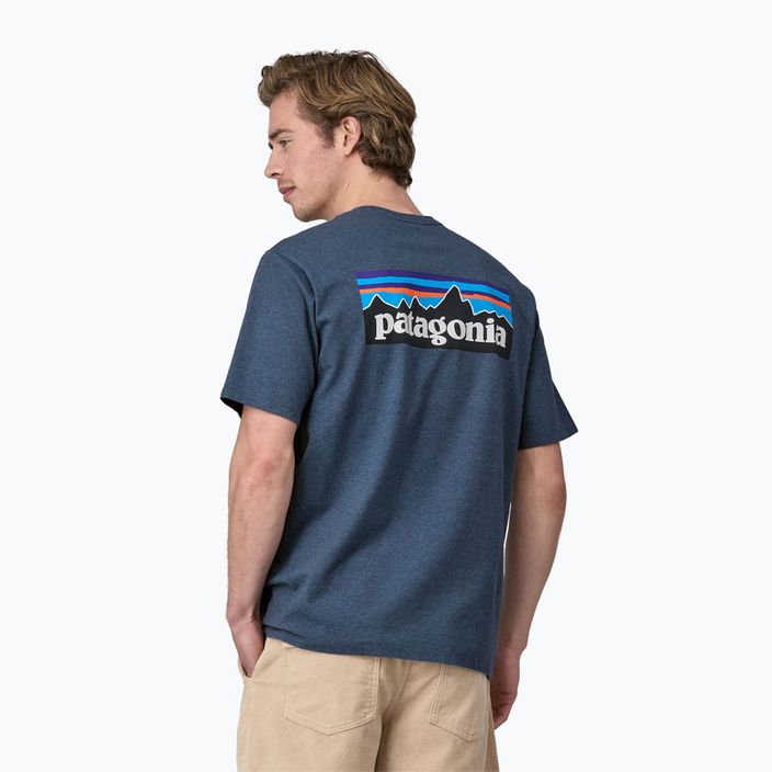 Koszulka trekkingowa męska Patagonia P-6 Logo Responsibili-Tee utility blue 2