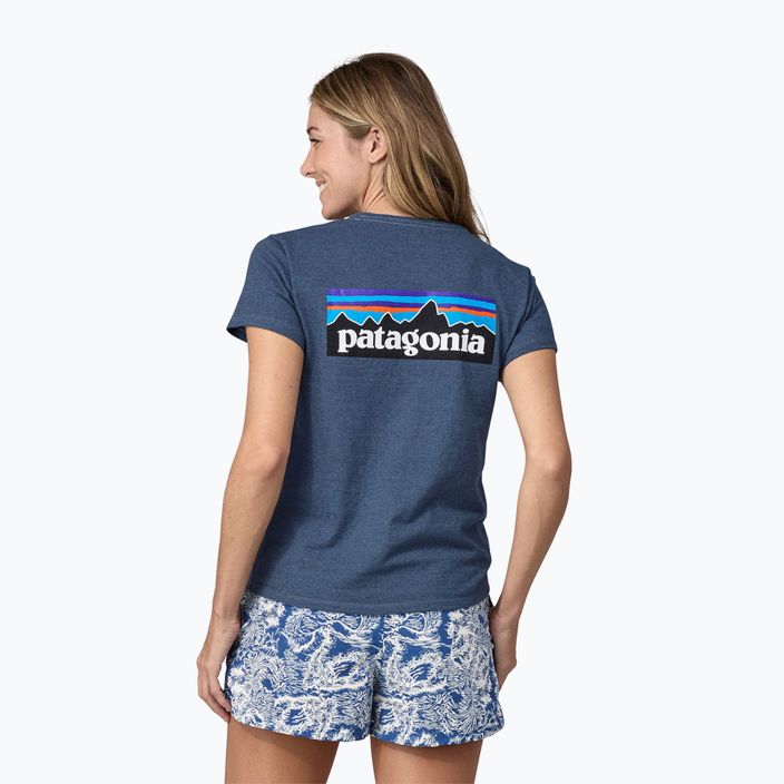 Koszulka trekkingowa damska Patagonia P-6 Logo Responsibili-Tee  utility blue 2