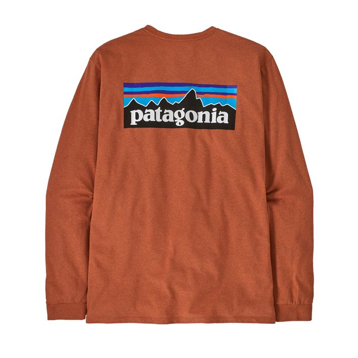 Longsleeve męski Patagonia P-6 Logo Responsibili redtail rust 2