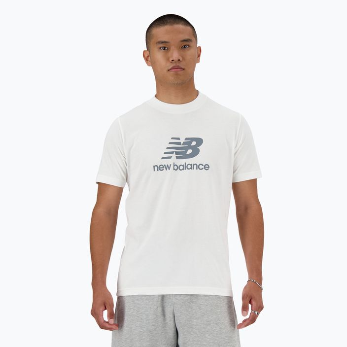 Koszulka męska New Balance Stacked Logo white