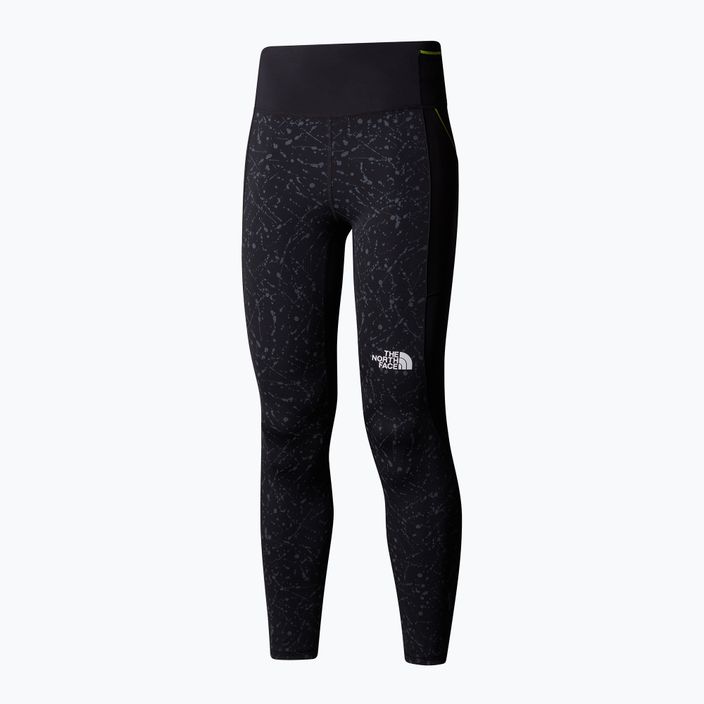 Legginsy do biegania damskie The North Face Movmynt 7/8 tnf black/tnf black trail reflective print 4