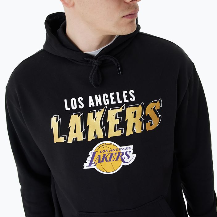 Bluza męska New Era Team Script OS Hoody Los Angeles Lakers black 4