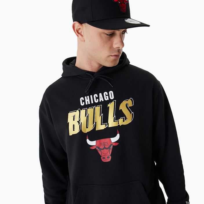 Bluza męska New Era Team Script OS Hoody Chicago Bulls black 5