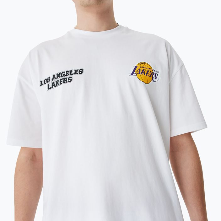 Koszulka męska New Era NBA Large Graphic BP OS Tee Los Angeles Lakers white 3