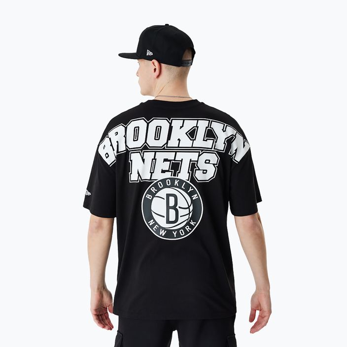 Koszulka męska New Era NBA Large Graphic BP OS Tee Brooklyn Nets black 2
