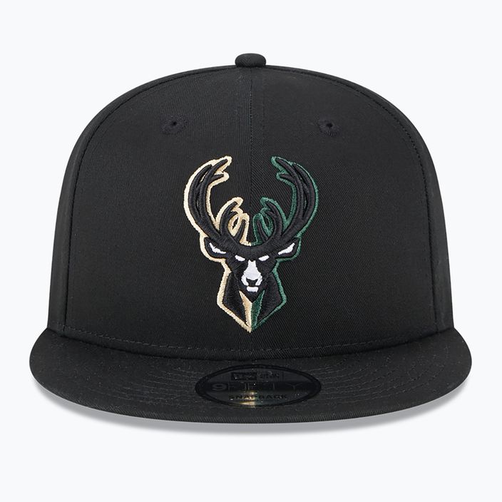 Czapka New Era Split Logo 9Fifty Milwaukee Bucks black 3