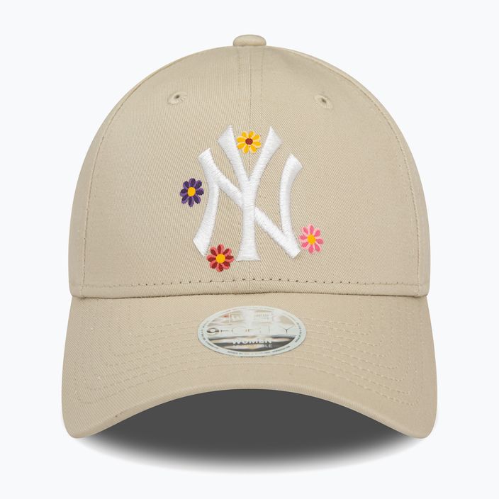 Czapka z daszkiem damska New Era Flower 9Forty New York Yankees light beige 2
