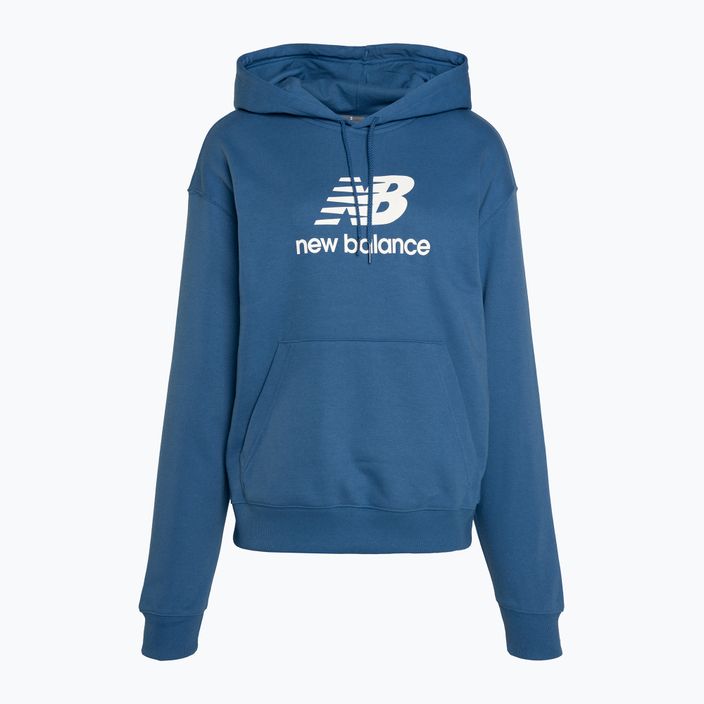 Bluza damska New Balance French Terry Stacked Logo Hoodie blueagat 5