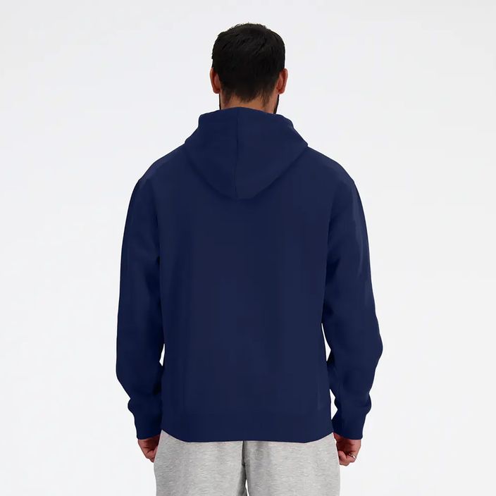 Bluza męska New Balance Stacked Logo French Terry Hoodie navy 2