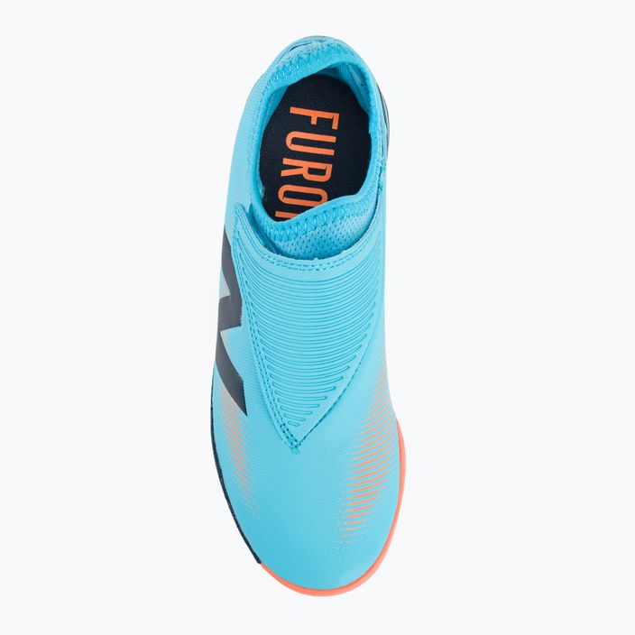 Buty piłkarskie dziecięce New Balance Furon Dispatch JNR HOOK & LOOP TF V7+ team sky blue 6