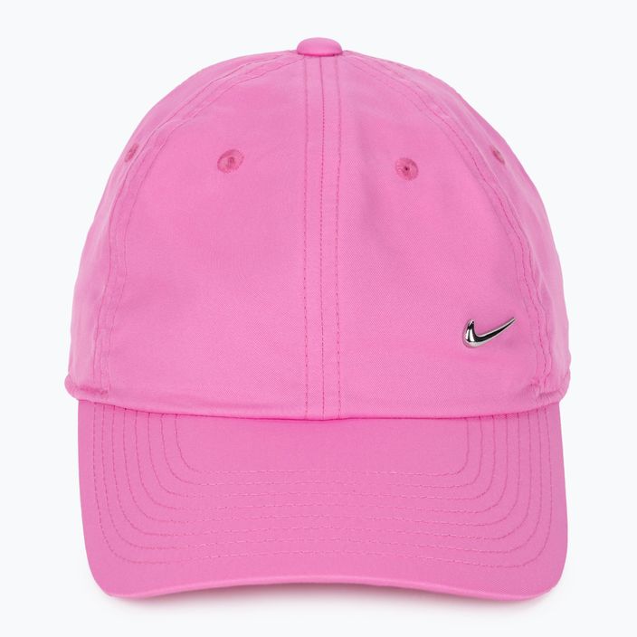 Czapka z daszkiem Nike Dri-Fit Club Unstructured Metal Swoosh playful pink/metallic silver 2