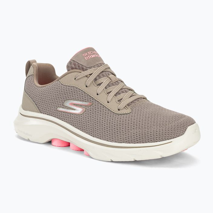 Buty damskie SKECHERS Go Walk 7 Clear Path taupe/pink