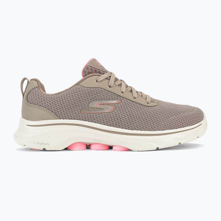 Buty damskie SKECHERS Go Walk 7 Clear Path taupe/pink 2