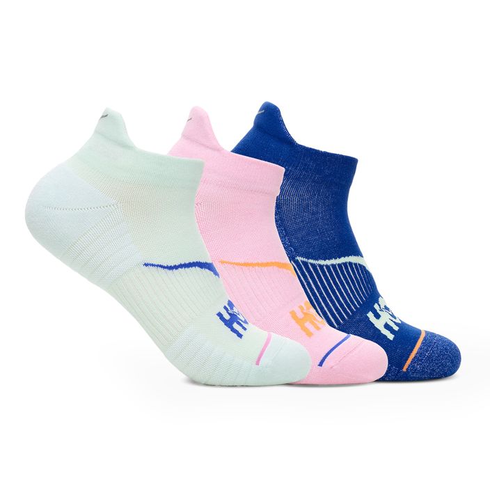 Skarpety HOKA No-Show Run Sock 3 pary aqua brze/pink twilight/ultramarine 2