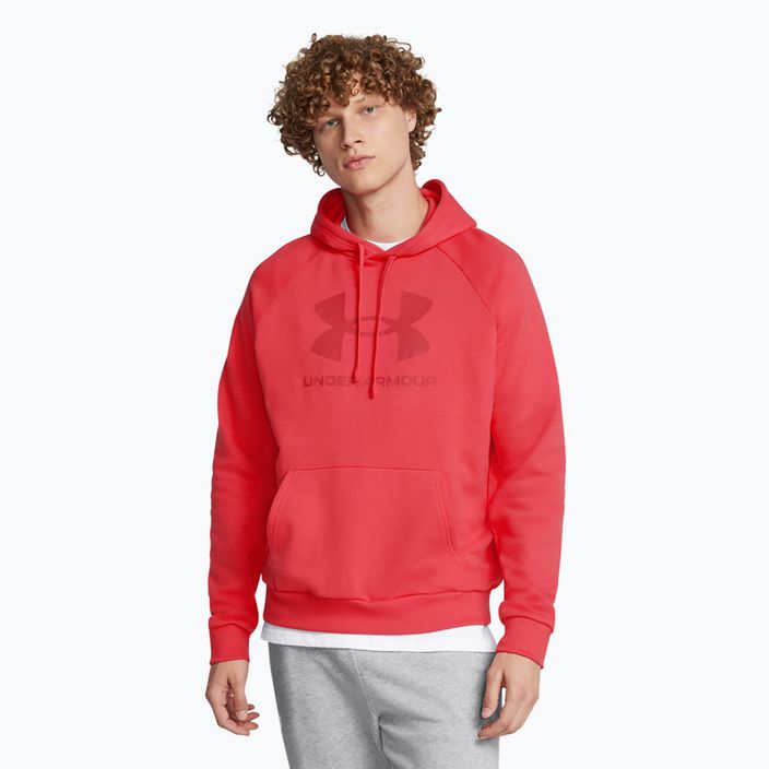 Bluza męska Under Armour Rival Fleece Logo HD racer red/inferno red