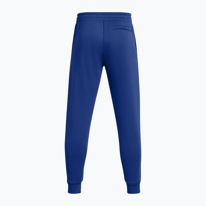 Spodnie męskie Under Armour Rival Fleece Joggers tech blue/white 6