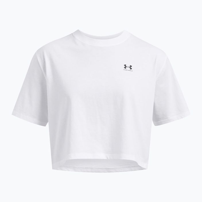 Koszulka damska Under Armour Boxy Crop Logo white/black