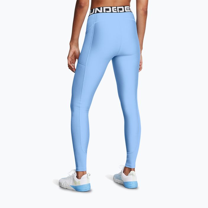 Legginsy treningowe damskie Under Armour horizon blue/white 3